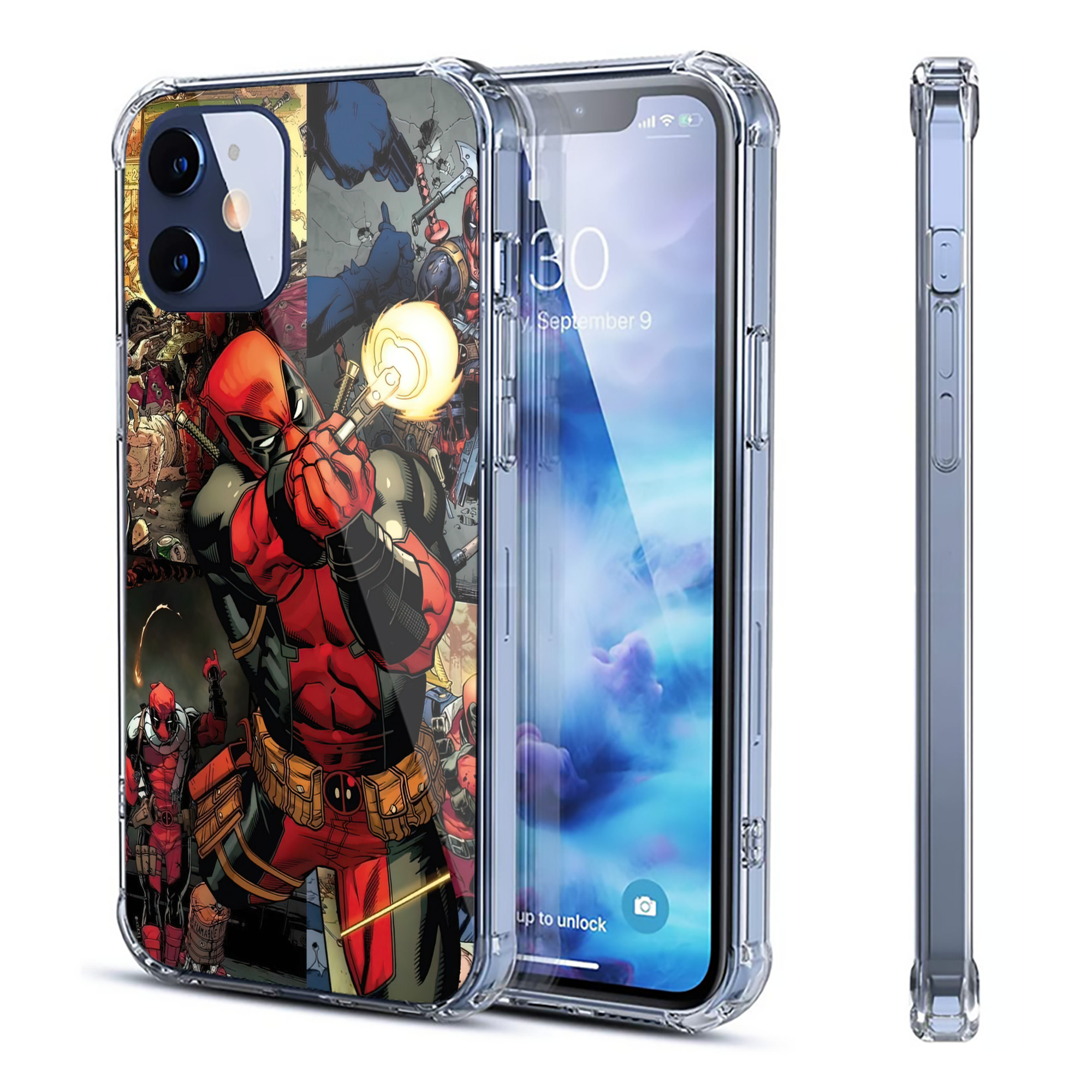 （画像用） Deadpool デッドプール 【iPhone 12シリーズ対応】透明スマホケース（クリアソフトケース）